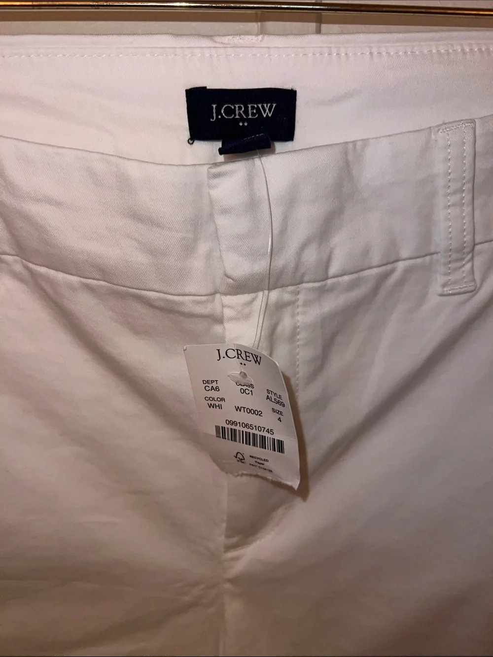 J. Crew White Cotton Chino Bermuda Shorts. Perfect for every summer occasion.